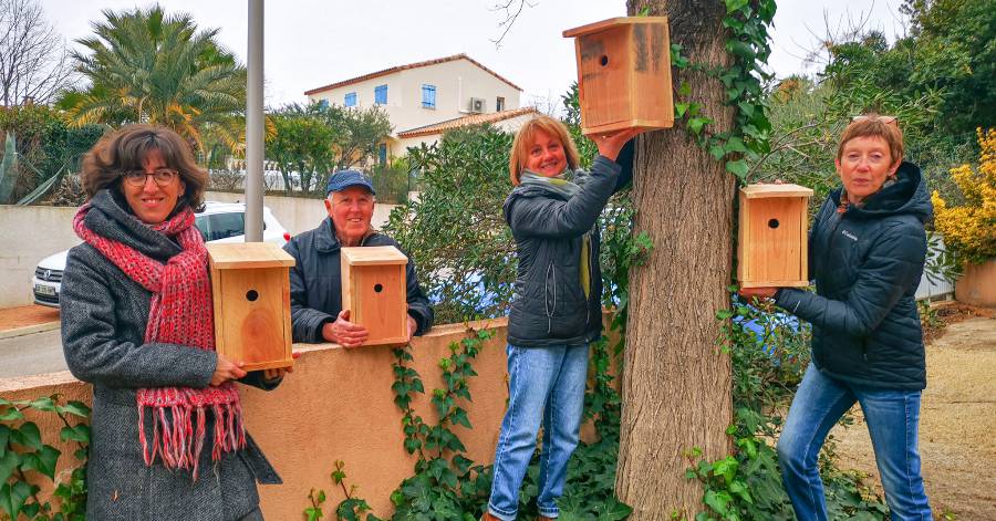 Portiragnes - Fabrication de nichoirs à oiseaux pour les moineaux et les mésanges