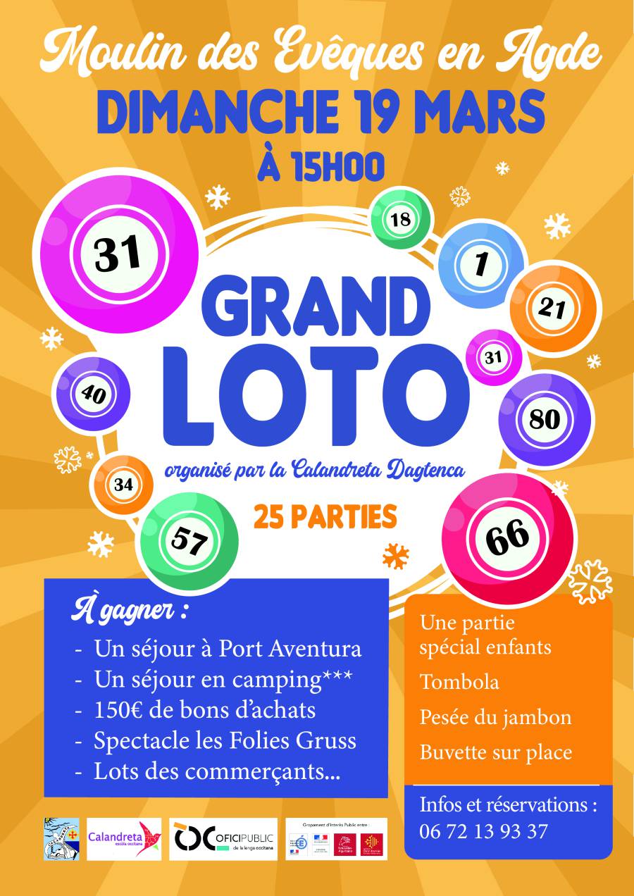 Agde - Le loto de La Calandreta d'Agde c'est dimanche 19 mars !