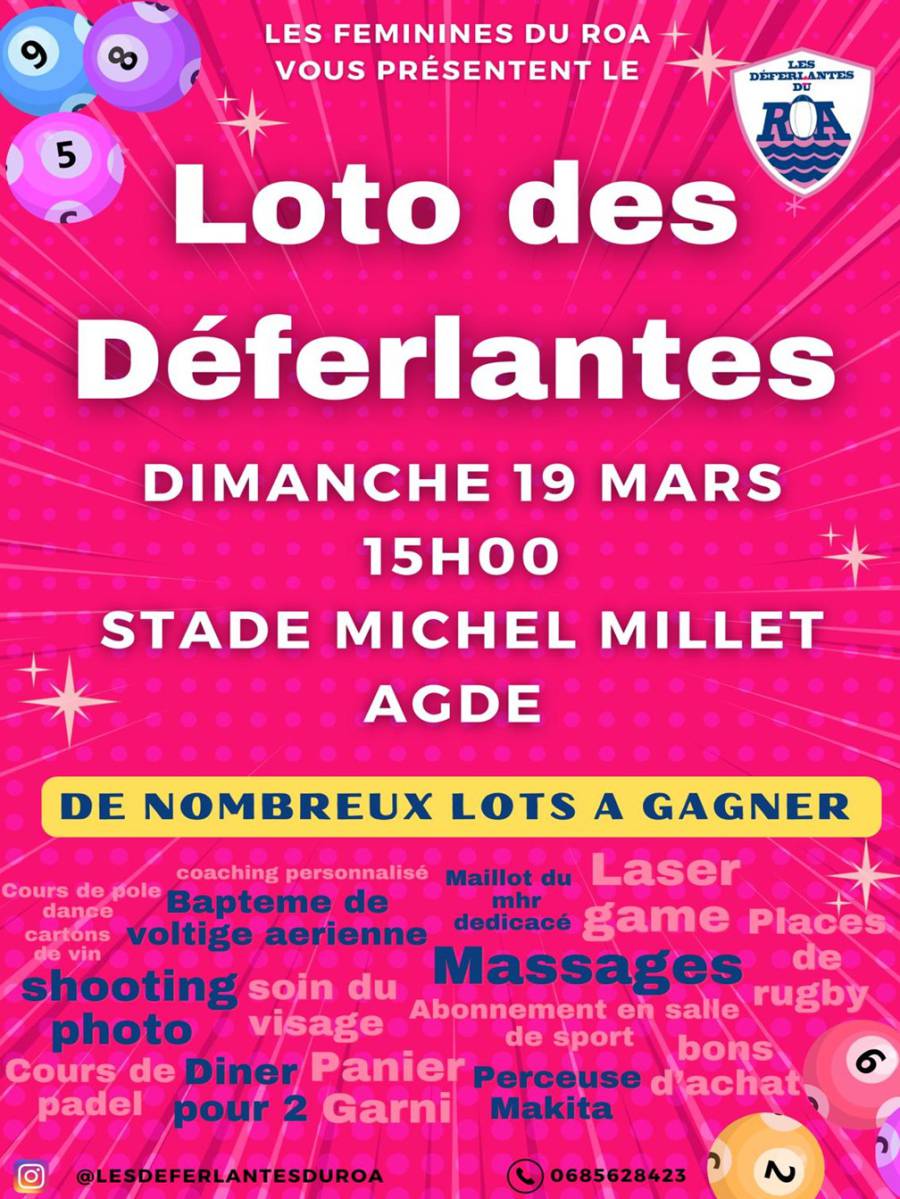 Agde - Les féminines du ROA organisent un loto ce dimanche !