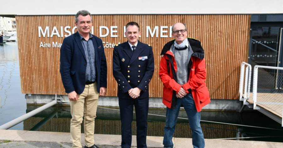 Cap d'Agde - Le Préfet Maritime de la Méditerranée en visite à la Maison de la Mer