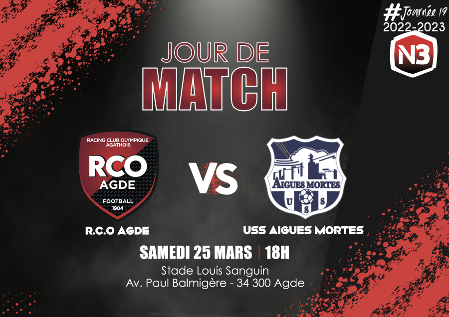 Football Agde - N3 - Le RCOA doit continuer sur sa lancée, ce samedi à domicile !