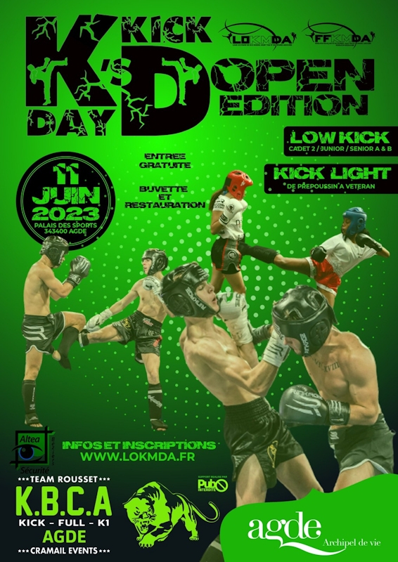 Sports de combat Agde - Kick's Day à Agde c'est le 11 juin !