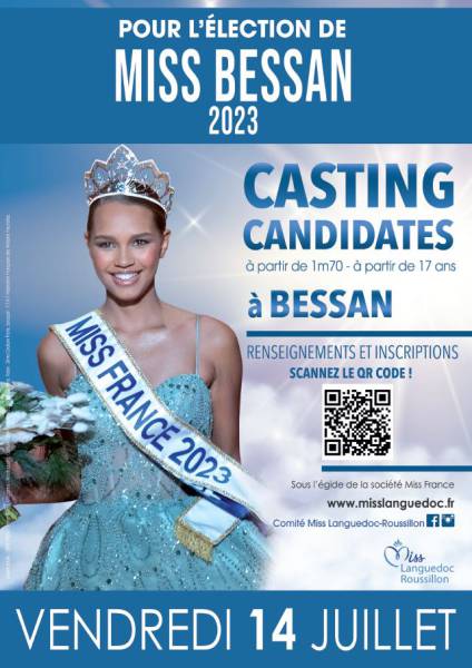 Bessan - Candidatures ouvertes pour Miss Bessan avec la soirée du 14 juillet en ligne de mire