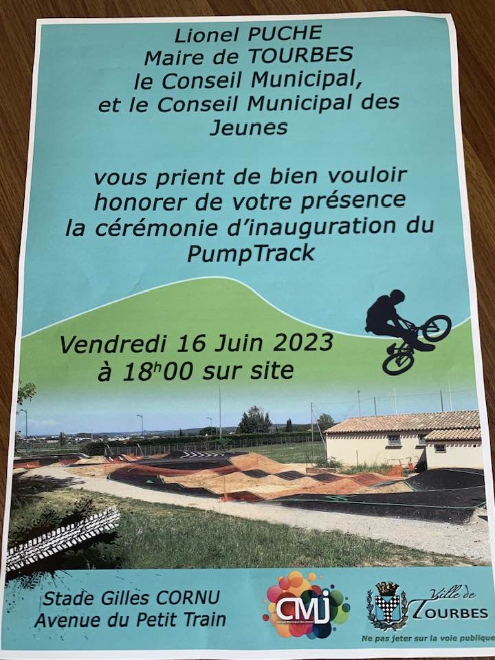 Tourbes - Le Pumptrack de Tourbes sera inauguré vendredi 16 juin !