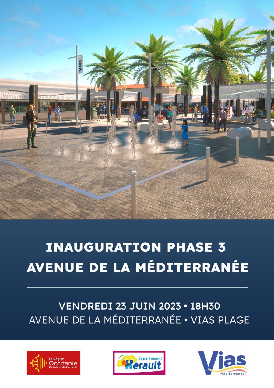 Vias - L'inauguration de l'avenue de la Méditerranée se tiendra le 23 juin à Vias-Plage