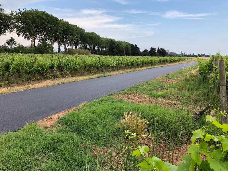 Bessan - Premiers travaux pour la réalisation de la liaison vélo entre Agde et Bessan