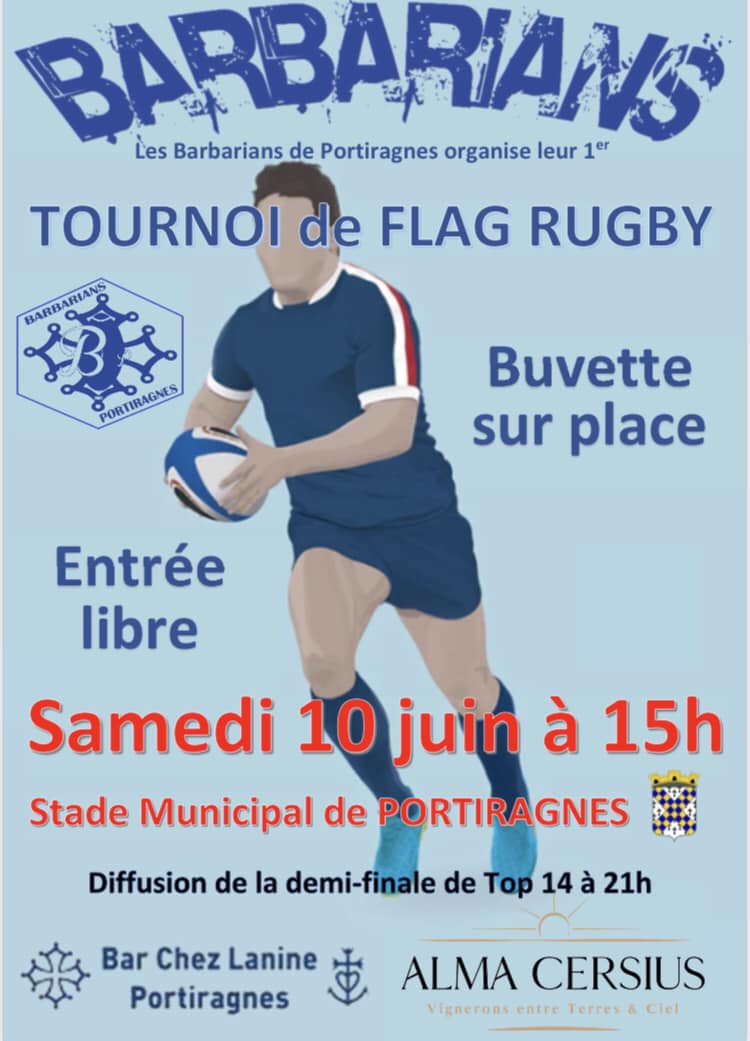Rugby Portiragnes - Le Barbarian's Club organise son 1er tournoi de flag-rugby