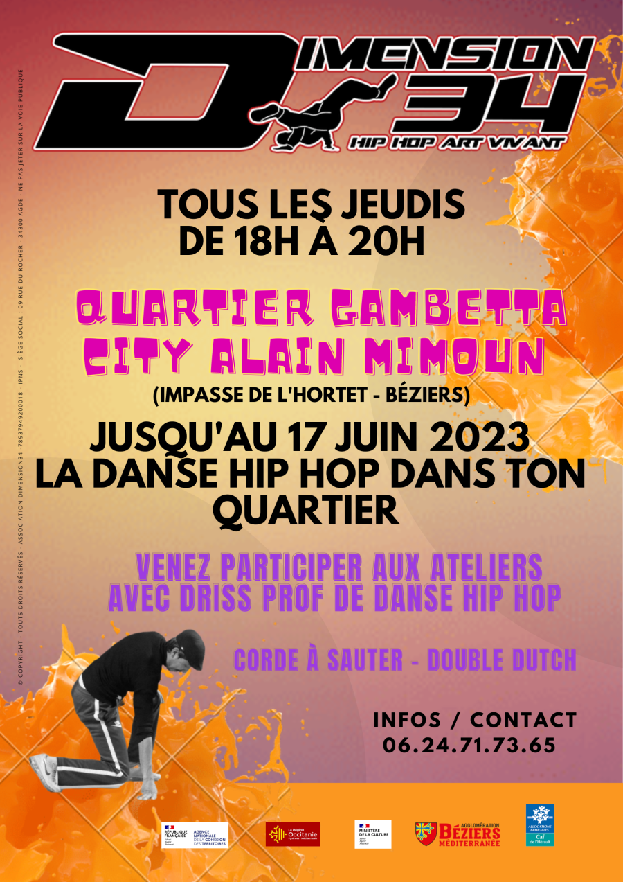 Danse Agde - Urban City : Le centre Dimension 34 s'exporte quelques temps à Béziers
