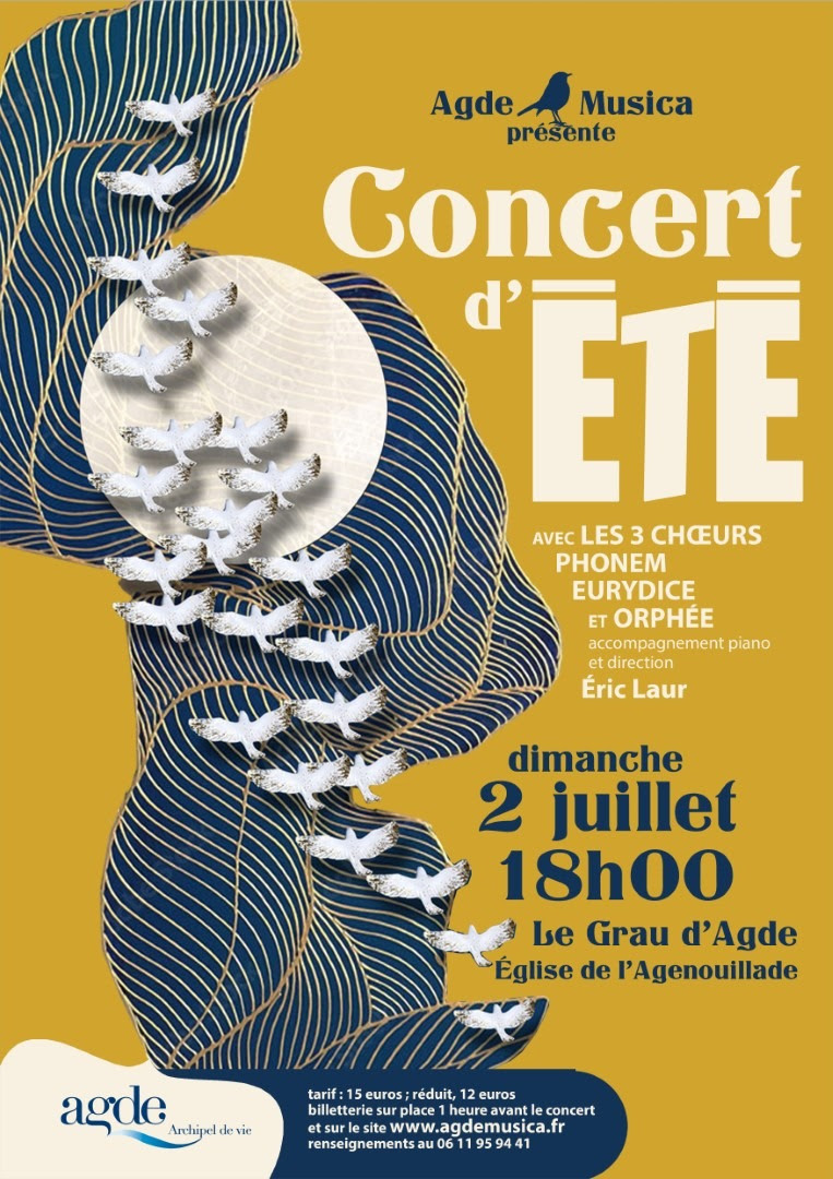 Grau d'Agde - Concert d'été des trois Chœurs d'Agde Musica c'est le 2 juillet !