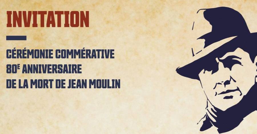 Vias - Cérémonie commémorative de la mort de Jean Moulin le samedi 8 juillet