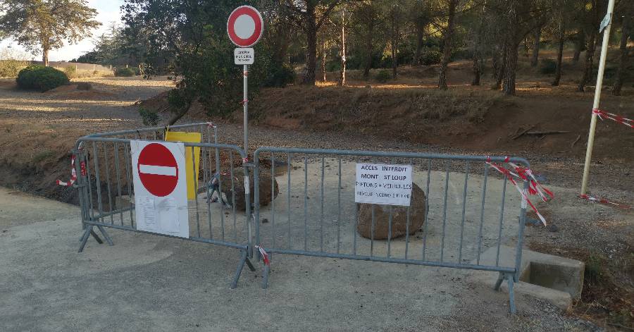 Agde - Incendie - Le Mont-Loup interdit d'accès aux véhicules et piétons