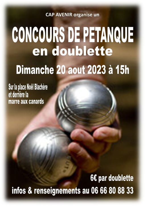 Cap d'Agde - Dimanche 20 aout à 15h00, Concours de pétanque à Rochelongue