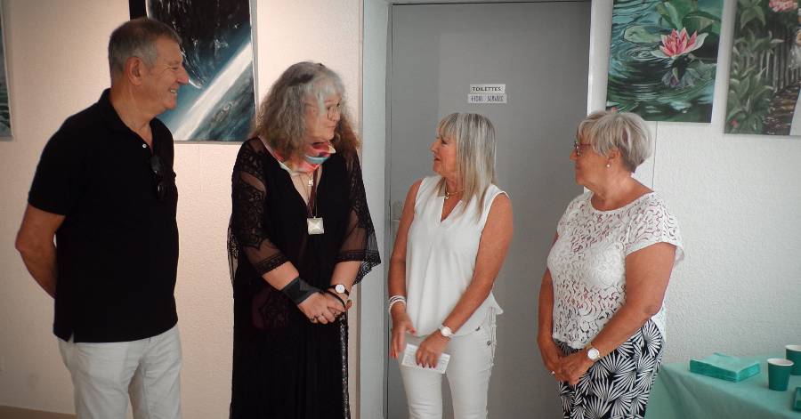 Vias - Vernissage de l'exposition de l'artiste peintre Degrange F. à la galerie d'art André Malraux