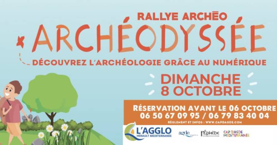 Agglo Hérault Méditerranée - La sixième édition du rallye archéologique aura lieu le dimanche 8 octobre 2023