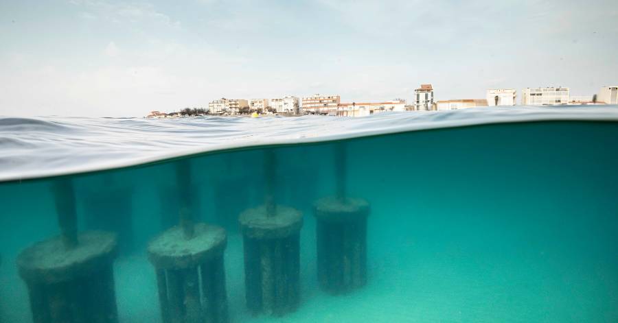 Grau d'Agde - Atténuateur de houle Pegase : la plage du Grau d'Agde mieux protégée