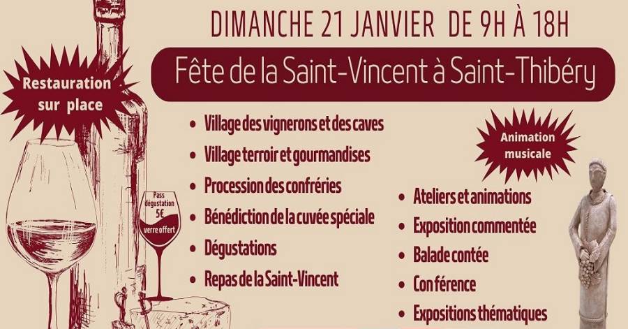 Saint-Thibéry - La fête de la Saint-Vincent aura lieu dimanche 21 janvier 2024