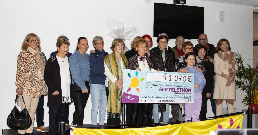 Cap d'Agde - Cette année les associations ont récolté 11 070€ au profit de l'AFM Téléthon