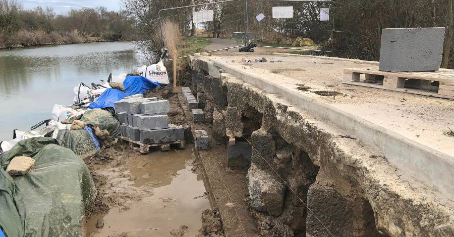 Portiragnes - Restauration d'un épanchoir sur le Canal du Midi à Portiragnes