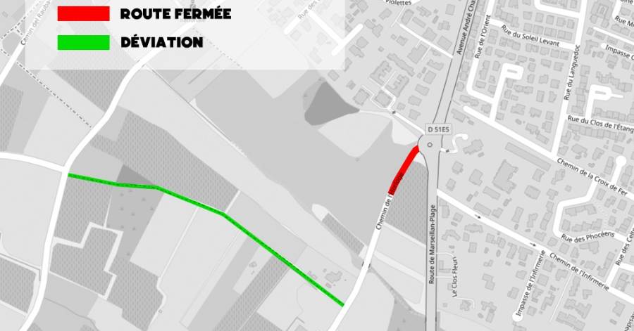 Marseillan - Une portion du Chemin de l'Horloge sera inaccessible aux véhicules à partir du lundi 22 avril