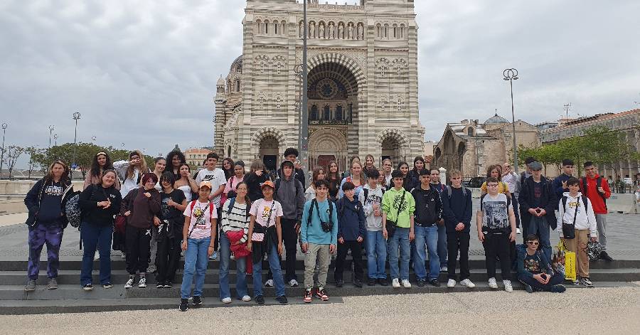 Agde - Les élèves du collège René Cassin à Marseille dans le cadre d'un échange franco-allemand