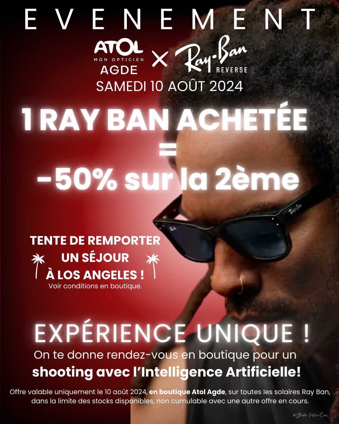 Agde Chez Atol La 2eme paire de Ray Ban a 50 seulement ce samedi 10 aout Journal L AGATHOIS Actualites Agde