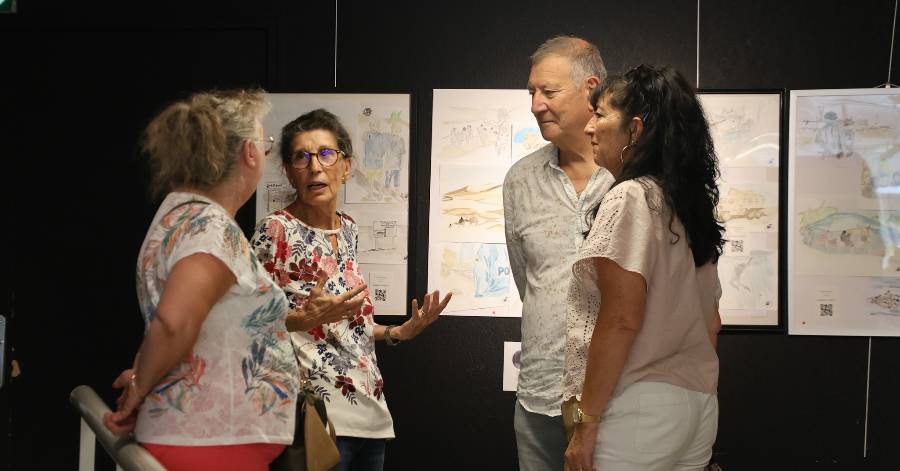 Vias - Vernissage de l'exposition de Danièle Bessière et Mari Bou : un moment artistique riche en échanges