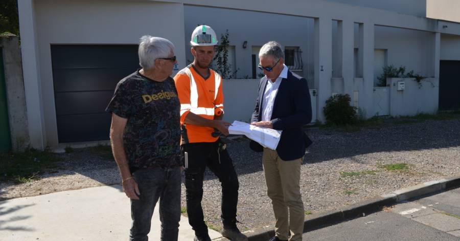 Pomérols - Suivi des Travaux d'Aménagement : Réunion de Chantier avec Laurent Durban, Maire de la Commune