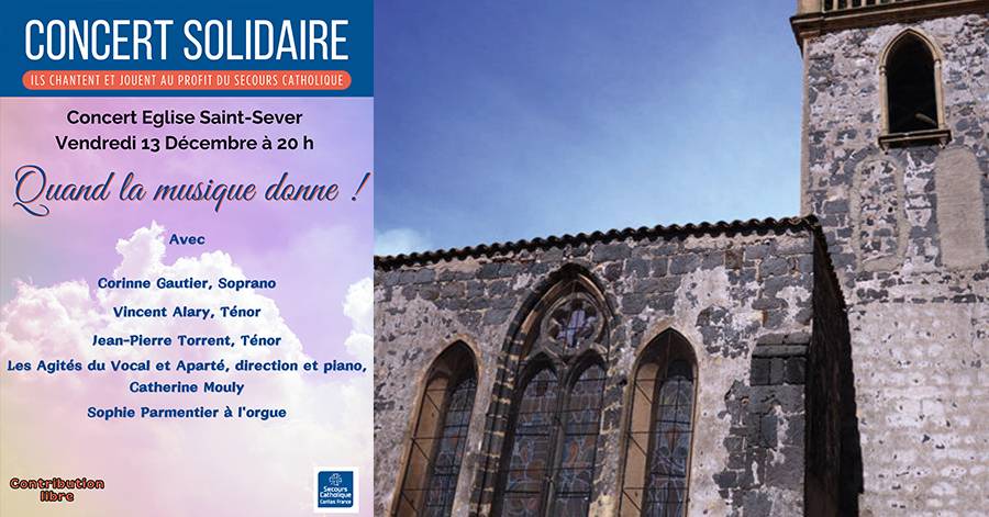 Agde - Un Concert Solidaire orgnanisé au Profit du Secours Catholique le 13 décembre !