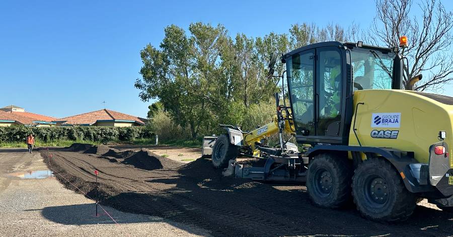 Portiragnes - Travaux en cours sur l'aire de camping-cars pour améliorer l'accueil des usagers